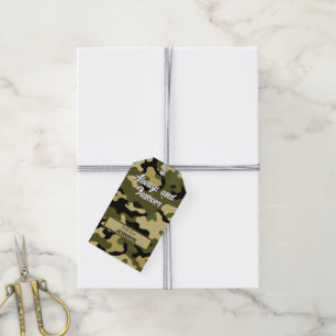 Camouflage Green, Brown, Tan & Black Gift Tags