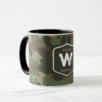 Camouflage Green Camo Army Pattern Monogram