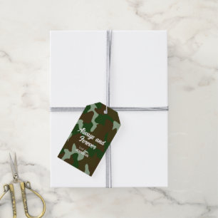 Camouflage Green & Dark Brown Gift Tags