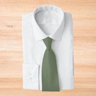Camouflage Green Solid Colour Tie