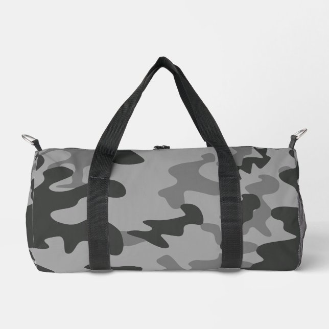 Camouflage Grey Accessories Duffle Bag (Front)