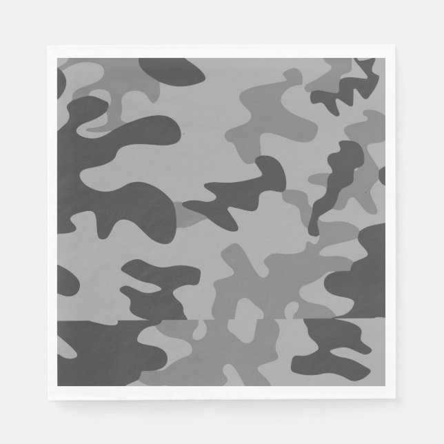Camouflage Grey Accessories Napkin (Front)
