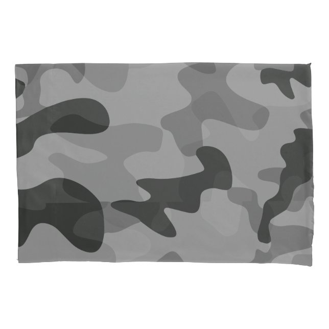 Camouflage Grey Accessories Pillowcase (Front)