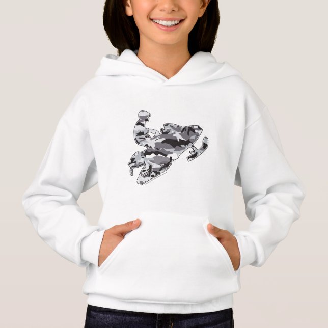 Camouflage Grey Snowmobile (Front)