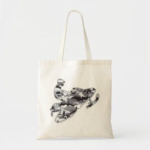 Camouflage Grey Snowmobile Tote Bag