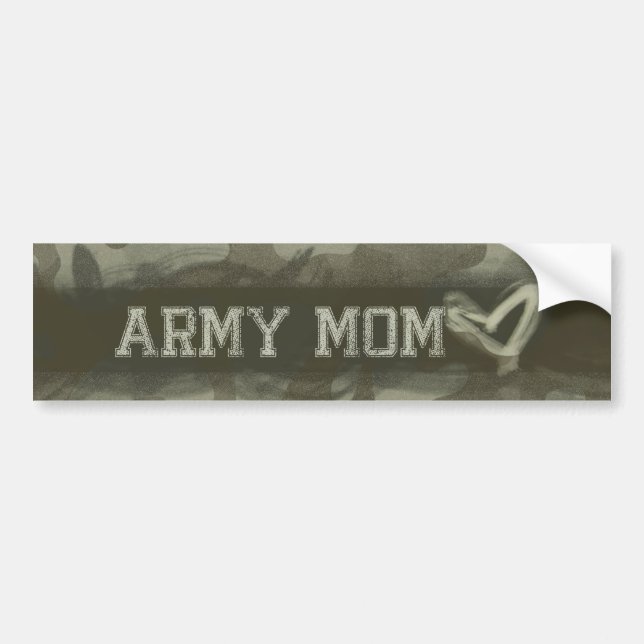 Camouflage Grunge Army Mum Love Bumper Sticker (Front)