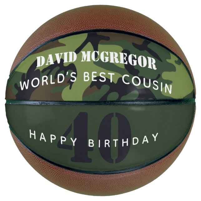 Camouflage Happy Birthday World’s Best Basketball (Front)