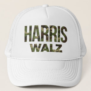 Camouflage Harris Walz Trucker Hat