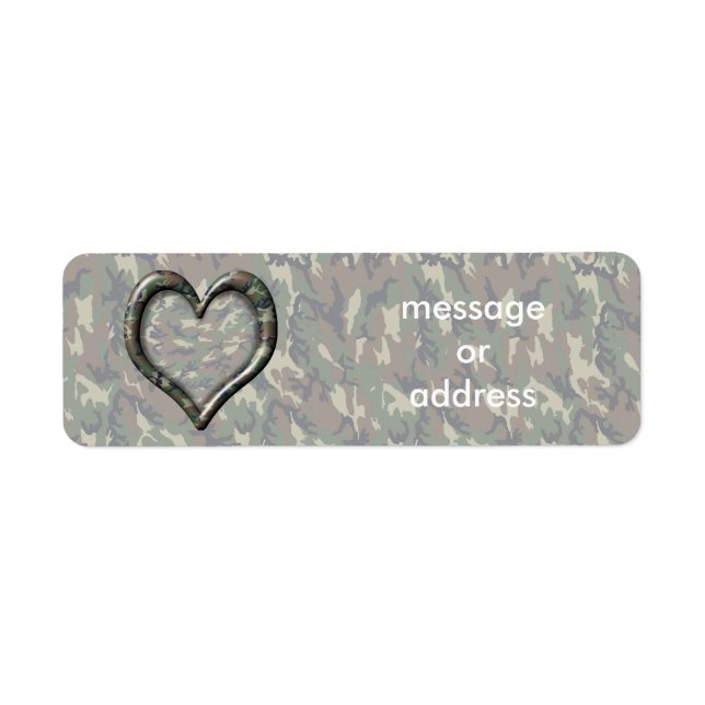 Camouflage Heart - Woodland (Front)