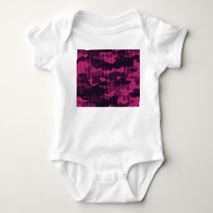 Camouflage hexagonal, military texture background baby bodysuit