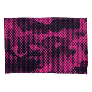 Camouflage hexagonal, military texture background pillowcase