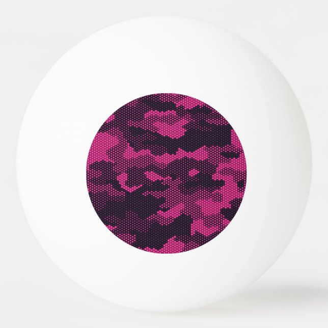 Camouflage hexagonal, military texture background ping pong ball (Front)