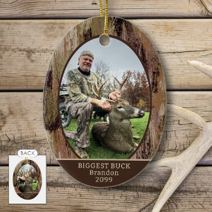 Camouflage Hunting 2 Photos Personalised Ceramic Tree Decoration