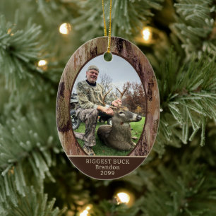 Camouflage Hunting 2 Photos Personalised Ceramic Tree Decoration