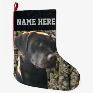Camouflage Hunting Dog Pet or Hunter Large Christmas Stocking