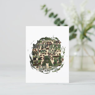 Camouflage "I'm The Dad Who Stepped Up" Postcard