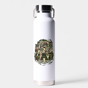 Camouflage "I'm The Dad Who Stepped Up" Water Bottle