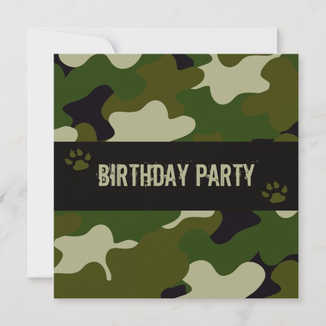 Camouflage Invitation (Front)