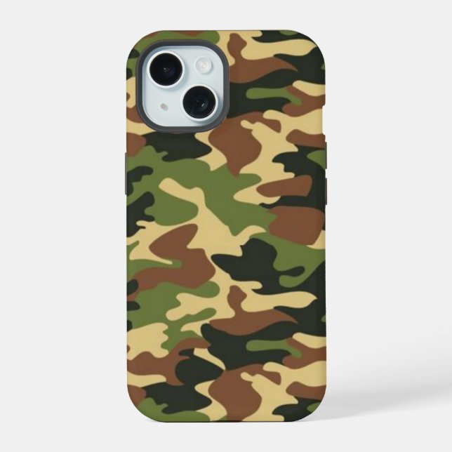 camouflage iPhone 15 case (Back)