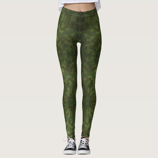 Camouflage Jah Army - Power Yoga Leggings (Front)