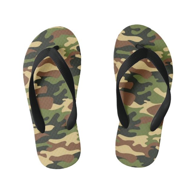 camouflage kid's flip flops (Footbed)
