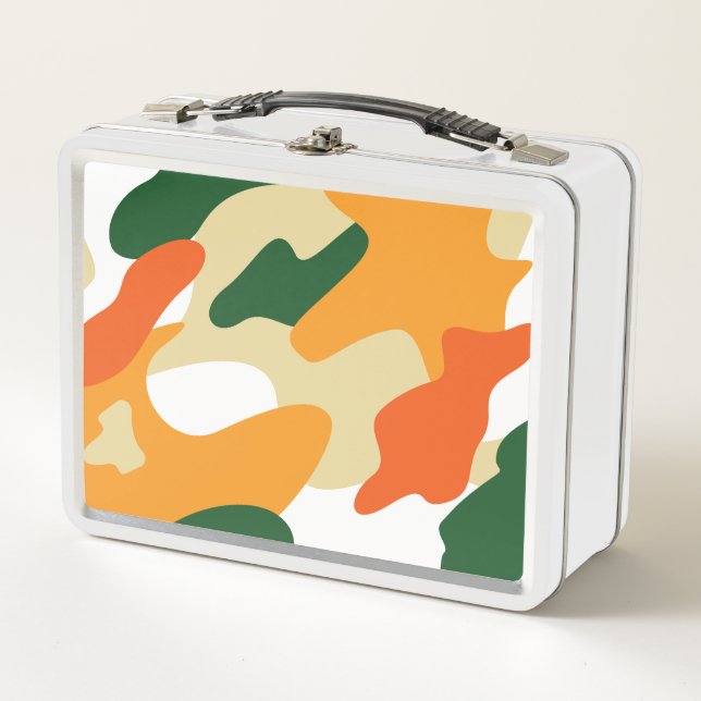 camouflage metal lunch box (Front)