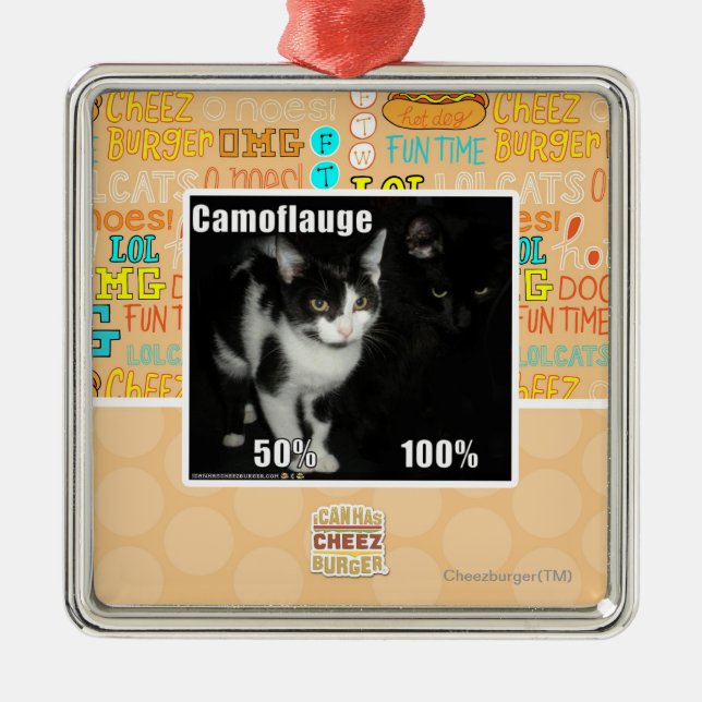 Camouflage Metal Tree Decoration (Front)