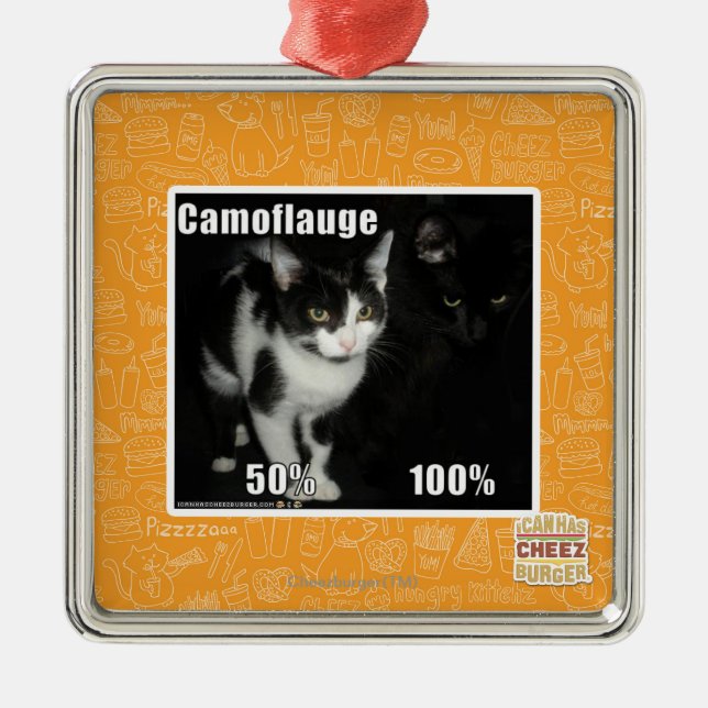 Camouflage Metal Tree Decoration (Front)