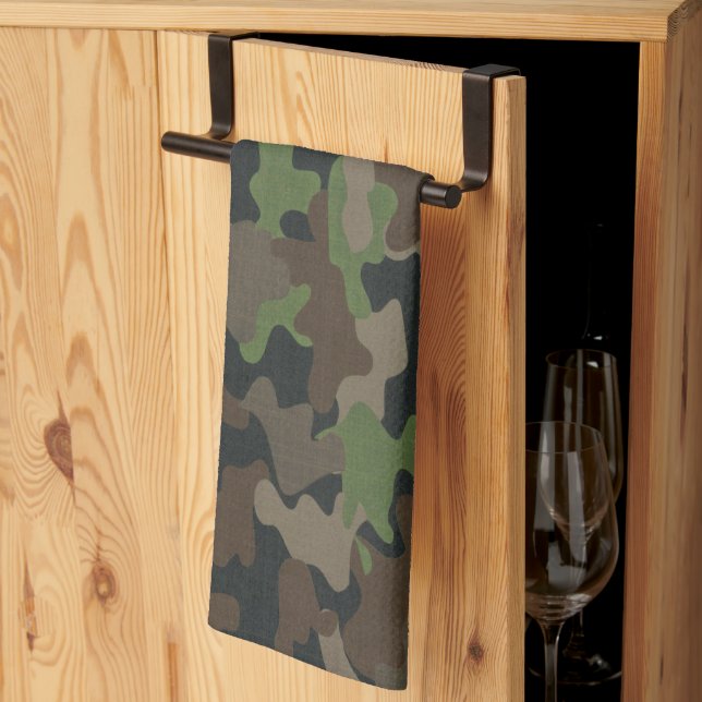 Camouflage Military inspired Tactical Outdoor  Tea Towel (Thirds Fold)