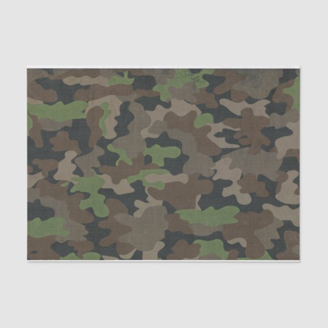 Camouflage Military inspired Tactical Outdoor  Tissue Paper (Front)