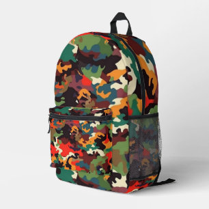 Camouflage Military pattern colorful Printed Backpack