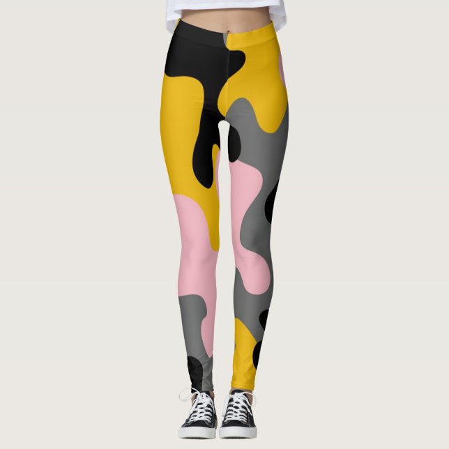 camouflage military pattern leggings (Front)