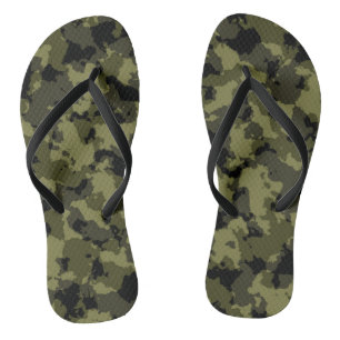 Camouflage military style flip flops
