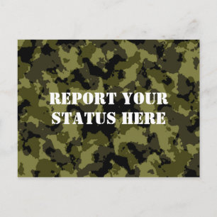 Camouflage military style postcard