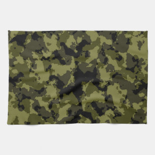 Camouflage military style tea towel