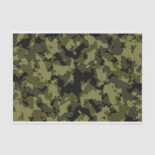 Camouflage military style tissue paper
