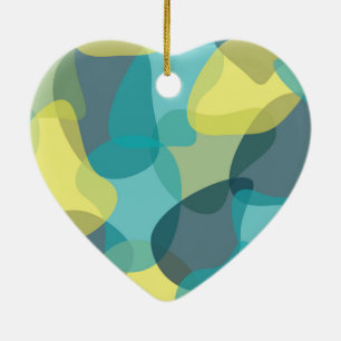 Camouflage, modern, cool, trendy, urban geometric ceramic tree decoration