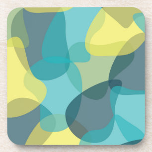 Camouflage, modern, cool, trendy, urban geometric coaster