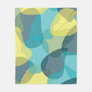 Camouflage, modern, cool, trendy, urban geometric fleece blanket