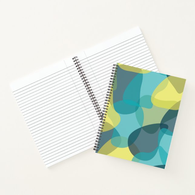 Camouflage, modern, cool, trendy, urban geometric notebook (Inside)
