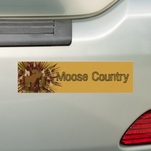Camouflage Moose Break-out Camo Bumper Sticker