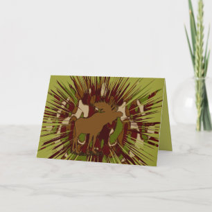 Camouflage Moose Break-out Camo Holiday Card