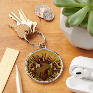 Camouflage Moose Break-out Camo Key Ring