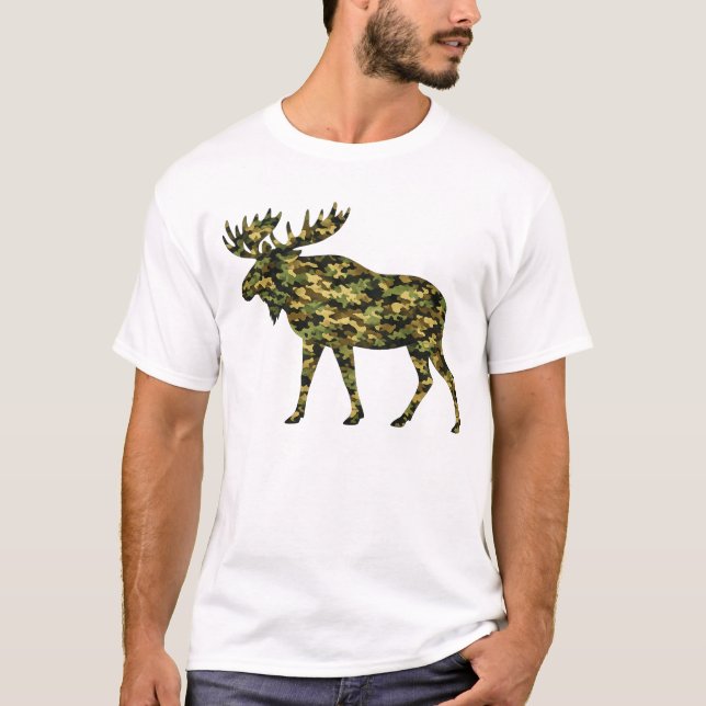 Camouflage Moose T-Shirt (Front)