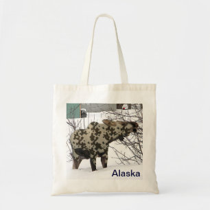 Camouflage Moose Tote Bag