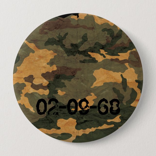 Camouflage Muster 10 Cm Round Badge (Front)