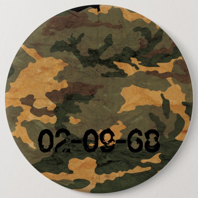 Camouflage Muster 6 Cm Round Badge (Front)