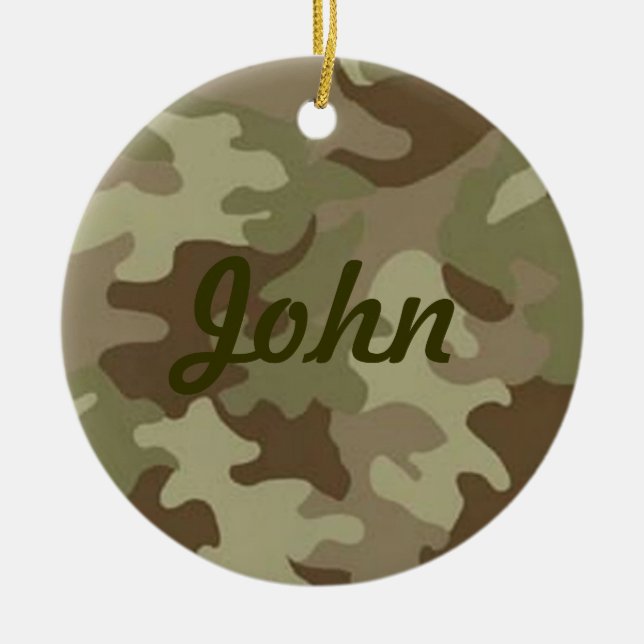 Camouflage Name Ornament (Front)