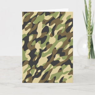 Camouflage note card