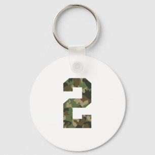 Camouflage Number 2 Key Ring